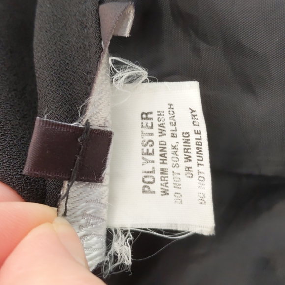 David Jones Women's Skirt Size 14 Black Pencil Lined Zip-up Back Slit Button - Picture 13 of 13